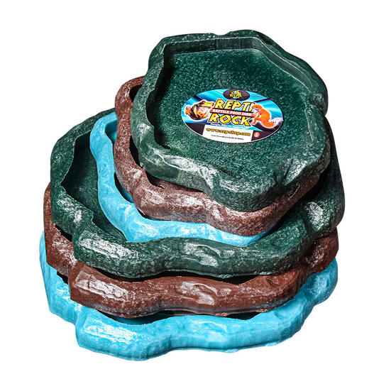 Reptile Structure-爬结构 陆龟食盆水盆蜥蜴角蛙守宫辐射苏卡达爬虫箱仿岩石树脂饮水盘食盘-分销 商品图1