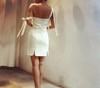 Atelier Miss Lu/Janet- 白色露背系带小礼服 商品缩略图2