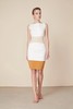 Atelier Miss Lu/ Joanna-白黄拼色修身连身裙 商品缩略图1
