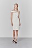 Atelier Miss Lu/ Blanche- 白色斜肩抹胸小礼服 商品缩略图4