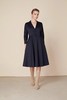 Atelier Miss Lu/  Sandra - 深蓝真丝立领连身裙 商品缩略图4