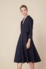 Atelier Miss Lu/  Sandra - 深蓝真丝立领连身裙 商品缩略图1