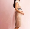Atelier Miss Lu/ Nina-香槟方领收腰连身裙 商品缩略图1