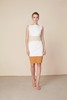 Atelier Miss Lu/ Joanna-白黄拼色修身连身裙 商品缩略图2