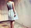 Atelier Miss Lu / Nancy - 浅青蝴蝶结羊绒连身裙 商品缩略图3