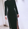 Atelier Miss Lu / Emma-黑色珍珠开衩连身裙 商品缩略图4