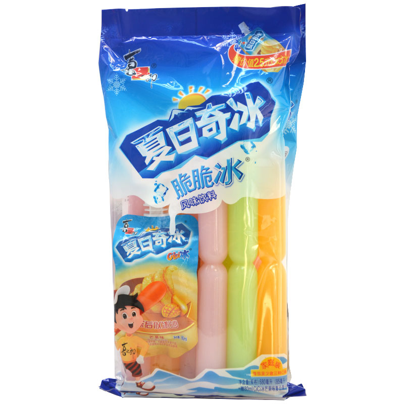【喜之郎夏日奇冰脆脆冰8个装】碎碎冰冰棒棒冰儿童