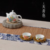 尚置丨中国风竹制麻布茶席 深蓝色/天青色 两色可选 120cm*30cm      商品缩略图2