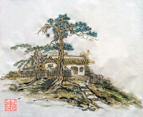 隐居人家 卫东 - 印宣艺术玲珑复现