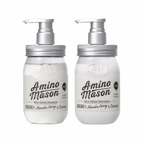 amino mason 升级氨基酸头皮护理滋养洗发水 450毫升 护发素 450毫升