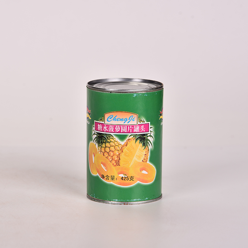 成吉糖水菠萝罐头425g 圆片 菠萝罐头圆片 水果沙拉 披萨烘焙