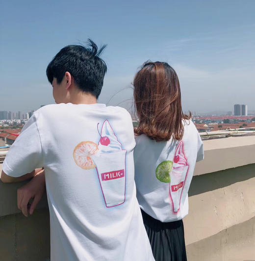 日本代购milkfed 冰淇淋情侣t恤 商品图0