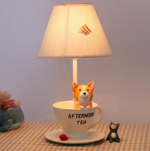 【家居摆件】。欧式创意礼品柯基犬家居灯 床头树脂工艺品学生台灯摆件装饰 商品图1