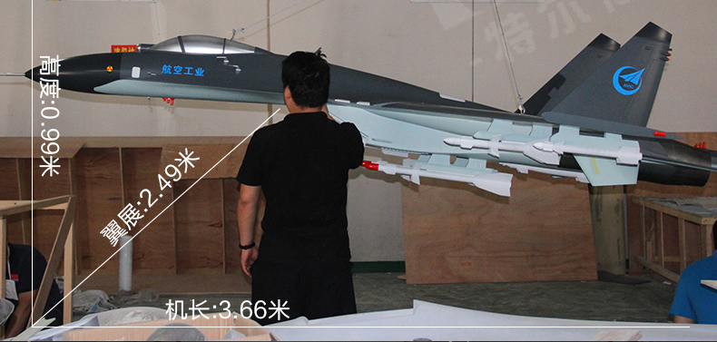 特尔博1:6歼11战斗机模型丨大型军事展览模型丨吊装军事模型