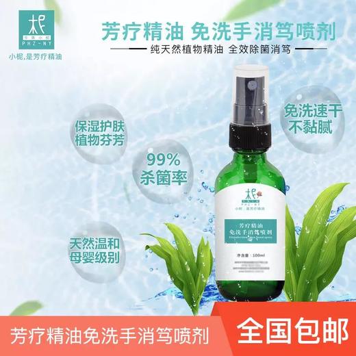 【免洗手消毒喷剂100ML】 杀菌洁净防护 宝宝可用 天然芳疗植物精油抗菌 肌肤 家居 玩具消毒 商品图0