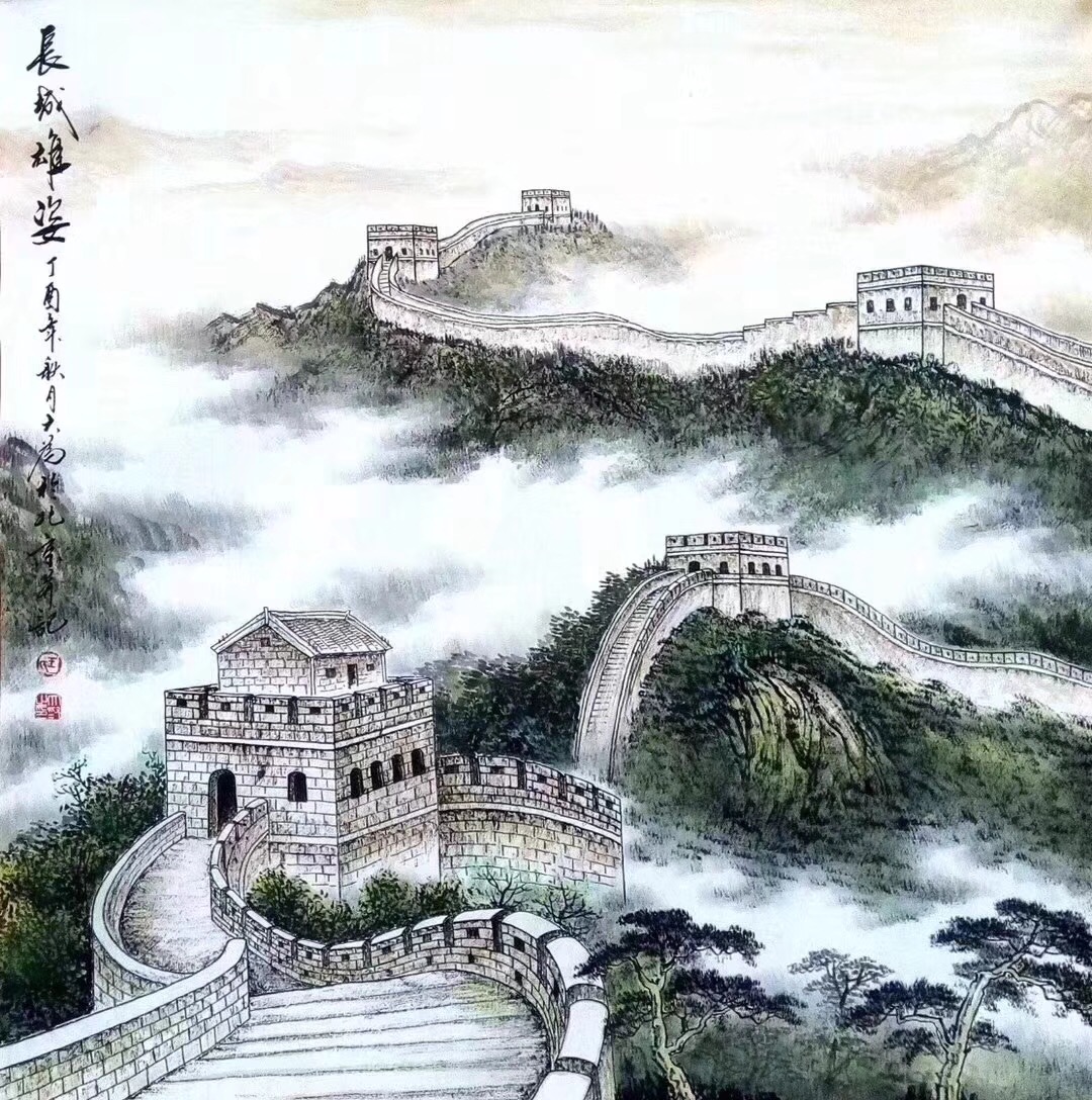 中国长城画系第一人王大为 长城精品画作