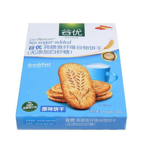 筋斗云谷优高膳食纤维谷物饼干（无添加白砂糖）（原味饼干）216g 商品图2