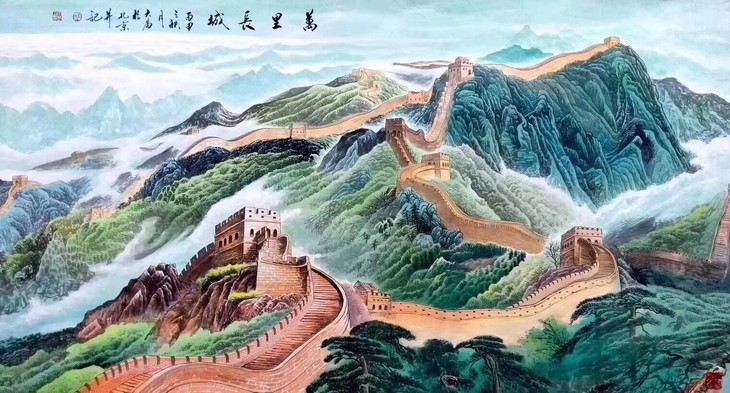 中国长城画系第一人王大为《中国雄风》经典长城画作