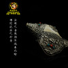 天然印度白海螺尼泊尔手工包铜雕花镶嵌宝石八吉祥八供法螺30cm 商品缩略图4