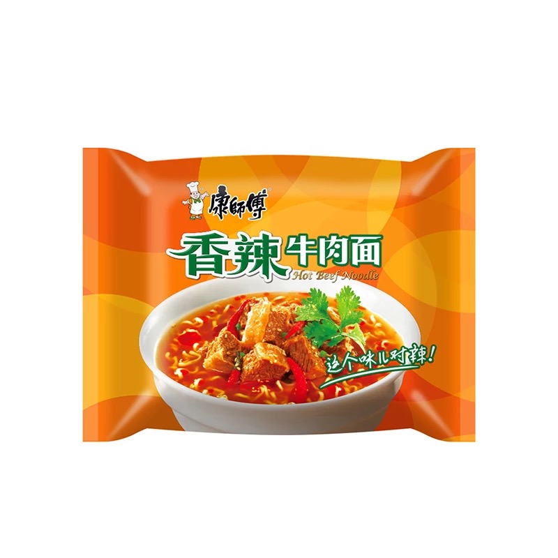 康师傅 香辣牛肉面 方便面 泡面 袋装 100g/袋