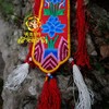 密宗用品尼泊尔手工手推绣鼓幡手鼓飘带精致莲花图案佛堂挂幡32cm 商品缩略图3
