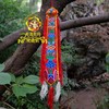 密宗用品尼泊尔手工手推绣鼓幡手鼓飘带精致莲花图案佛堂挂幡32cm 商品缩略图2