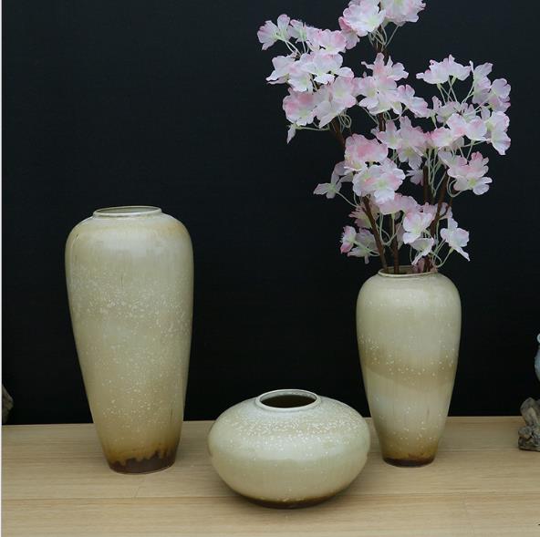 【花瓶】景德镇工艺品摆件陶艺三件套手绘陶瓷花瓶 家居客厅卧室