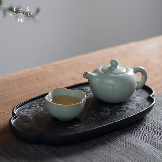 中国问鼎汝瓷天青一粒珠壶 陶瓷功夫茶具单壶 汝窑开片功夫冲泡壶 商品图4
