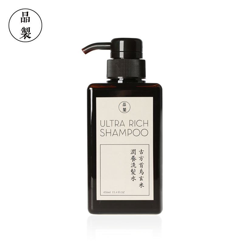 晶製古方首乌玄米润养洗发水 解决发质干枯头皮止痒控油 新品热卖