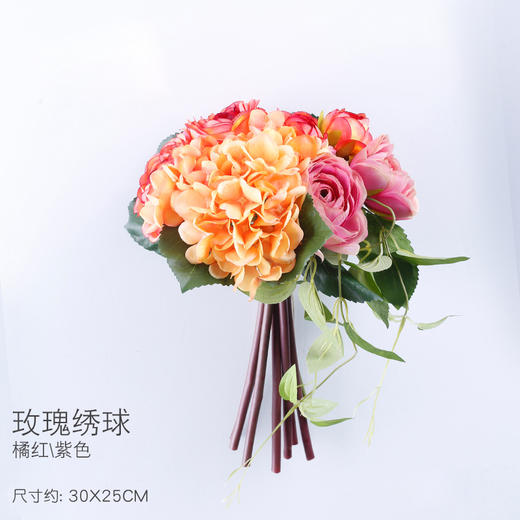 原野简约清新风仿真花假花套装玻璃花瓶客厅电视柜卧室装饰花摆件 商品图3