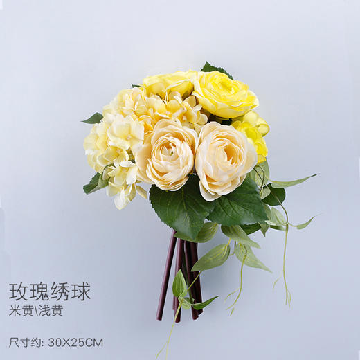原野简约清新风仿真花假花套装玻璃花瓶客厅电视柜卧室装饰花摆件 商品图4