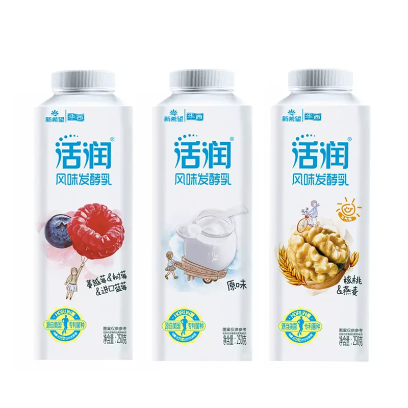 新希望利乐冠活润酸奶 蔓越莓树莓/原味/核桃燕麦 250