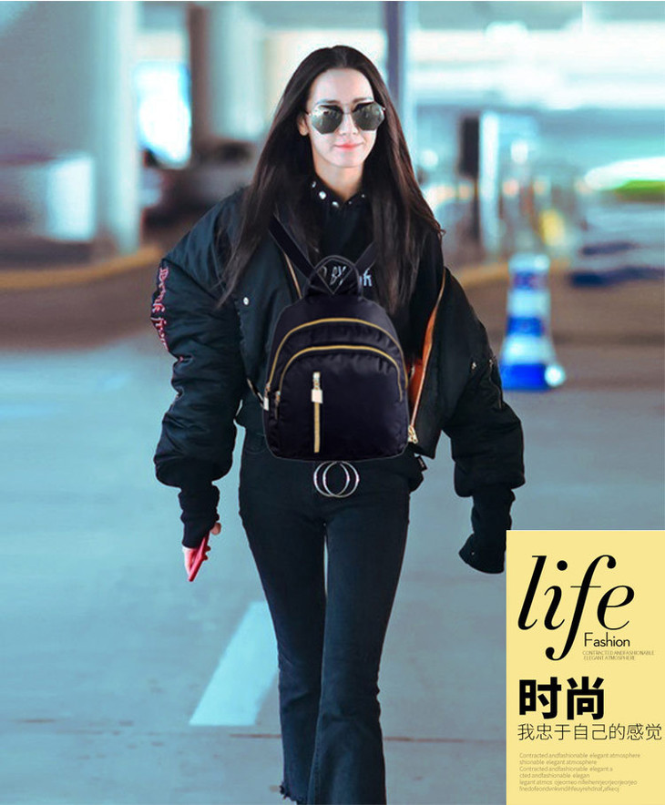 迪丽热巴同款双肩包新款女包韩版防水尼龙背包时尚学院风旅行小包