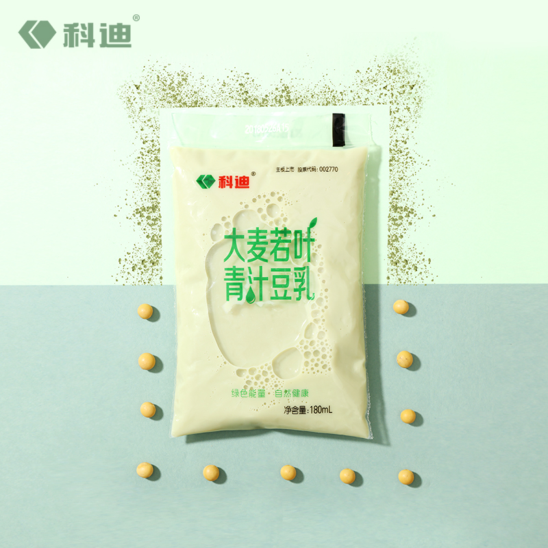 大麦若叶青汁豆乳 透明袋装180ml*16袋 整箱包邮