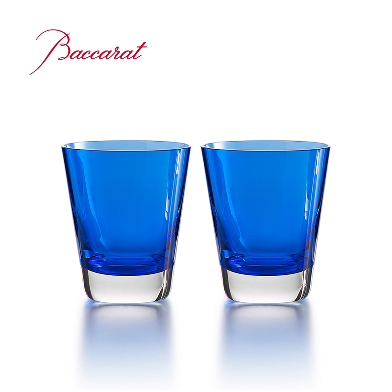 baccarat/巴卡拉色彩水杯套装法国进口平底杯