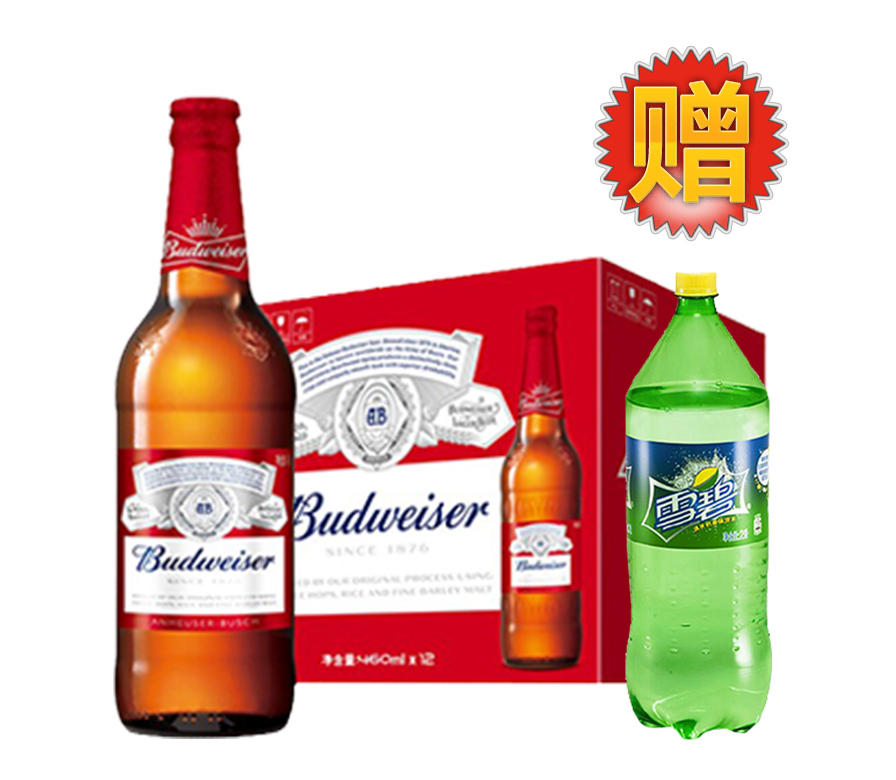 百威啤酒瓶装460ml12瓶