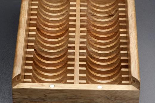 双排樟木40只装52圆盒抽拉钱币盒（40ZA） 商品图7