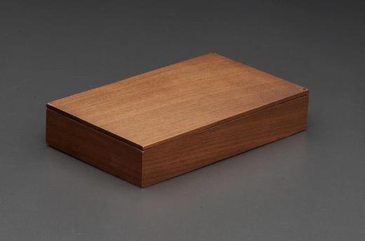 明式黑胡桃纯实木素面钱币对钱收藏匣(适用双枚52圆盒) 商品图1