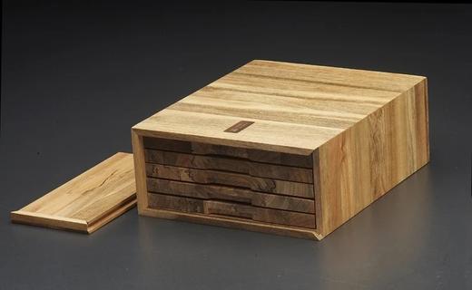 【实木泉匣】香樟木五层评级币实木函(5MP) 商品图1