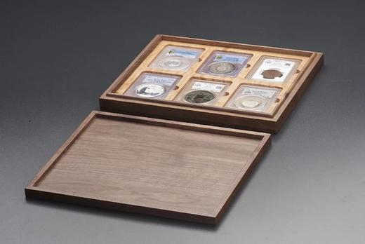 黑胡桃(枫木)单层实木托盘(6枚装PCGS型) 商品图8