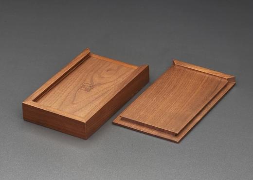 明式黑胡桃纯实木素面钱币对钱收藏匣(适用双枚52圆盒) 商品图3