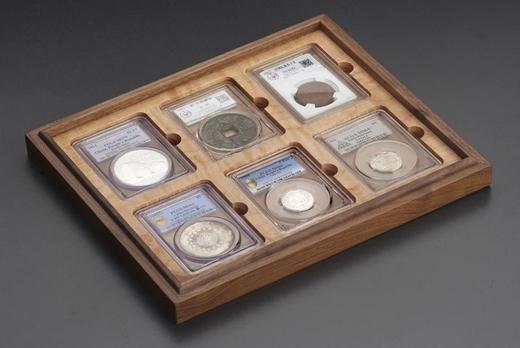 黑胡桃(枫木)单层实木托盘(6枚装PCGS型) 商品图4