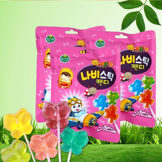 银虎韩美禾啵乐乐蝴蝶棒棒糖63g 商品图3