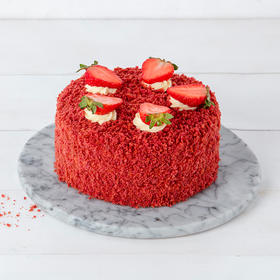 红妆，沉醉红丝绒炽烈，直径约12.5厘米，幸福下午茶 ，适合2-5人食用（高州）