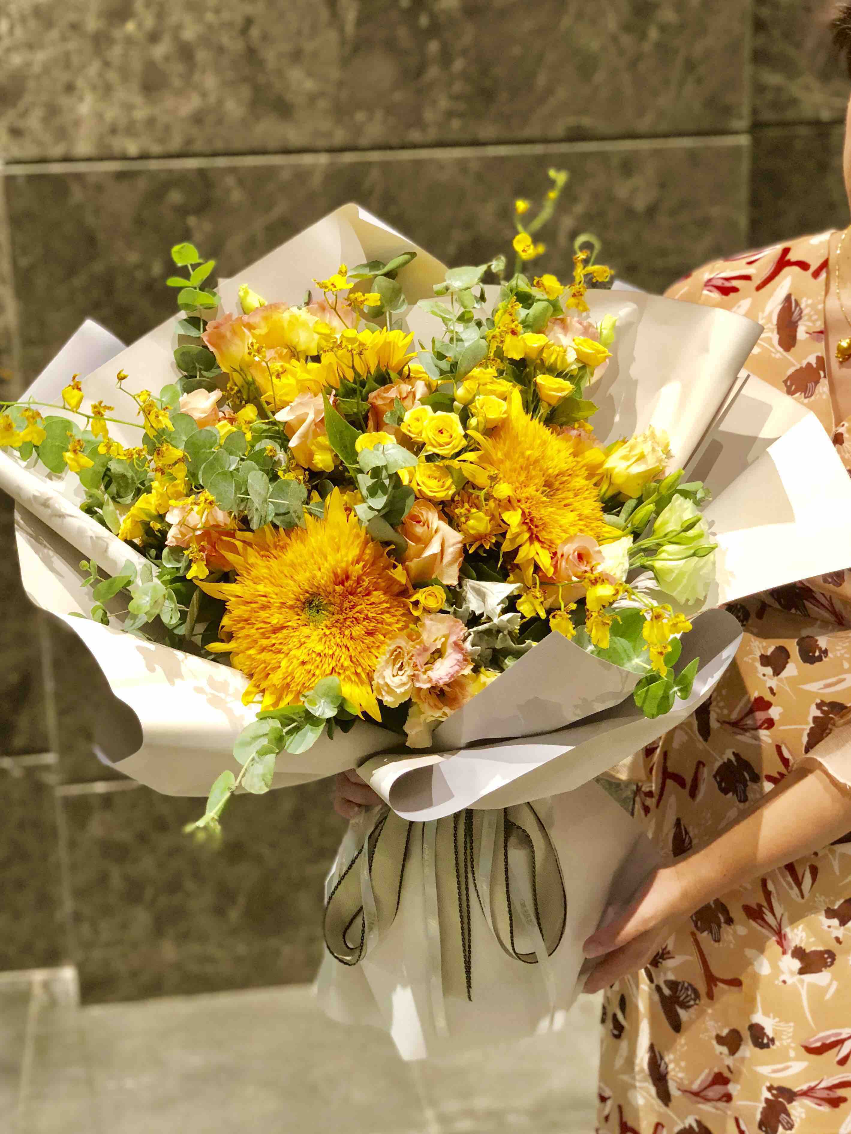 向日葵花束送给男士生日老师节日快乐精品花束