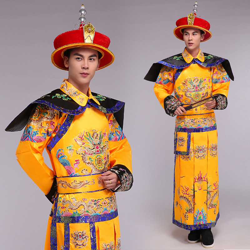 春夏清朝皇帝服装皇阿玛龙袍古装皇上影视大清帝国演出服