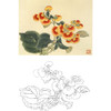 俞致贞工笔花鸟白描底稿-花卉-蒲包花-斗方小品册页-JV45 商品缩略图0