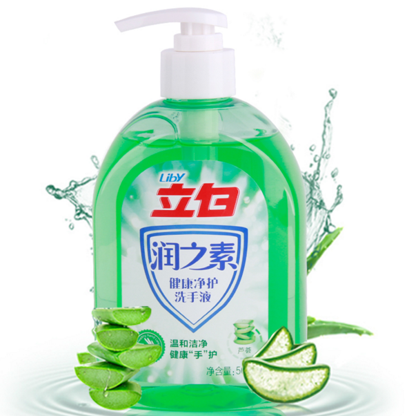 立白润之素抑菌洗手液(芦荟) 500g/瓶 6945858200308