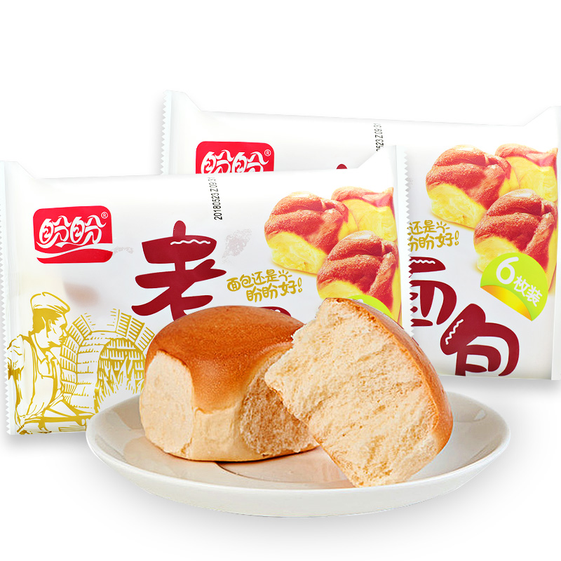 盼盼奶香味老面包6枚装155g手撕小面包蛋糕点心早餐