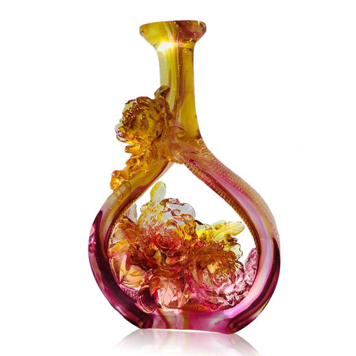 琉璃摆件 富贵花开 商务馈赠 商品图0